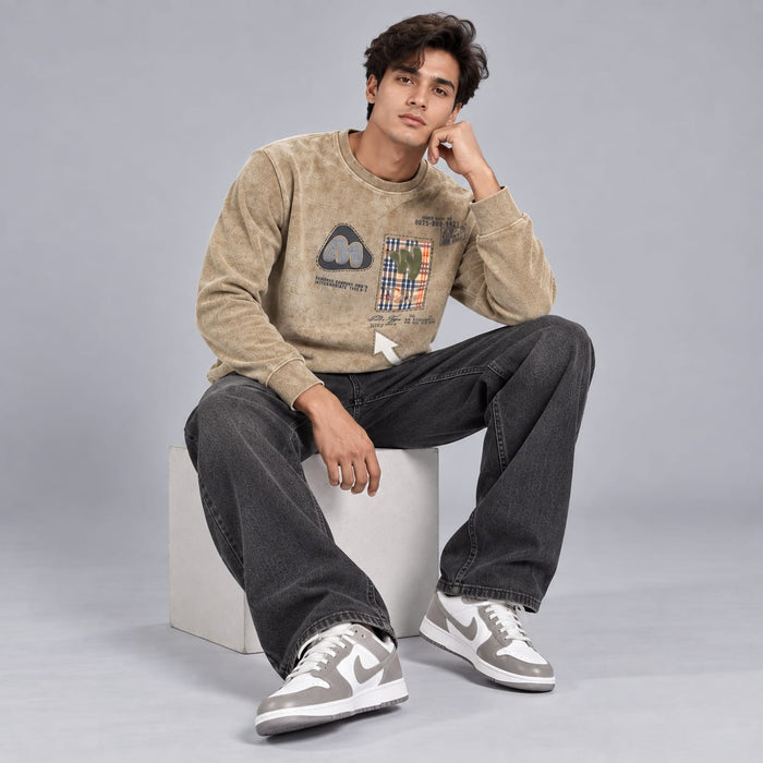 Corduroy Crafted Full Sleeve T-Shirt - BE18 men's t-shirt
