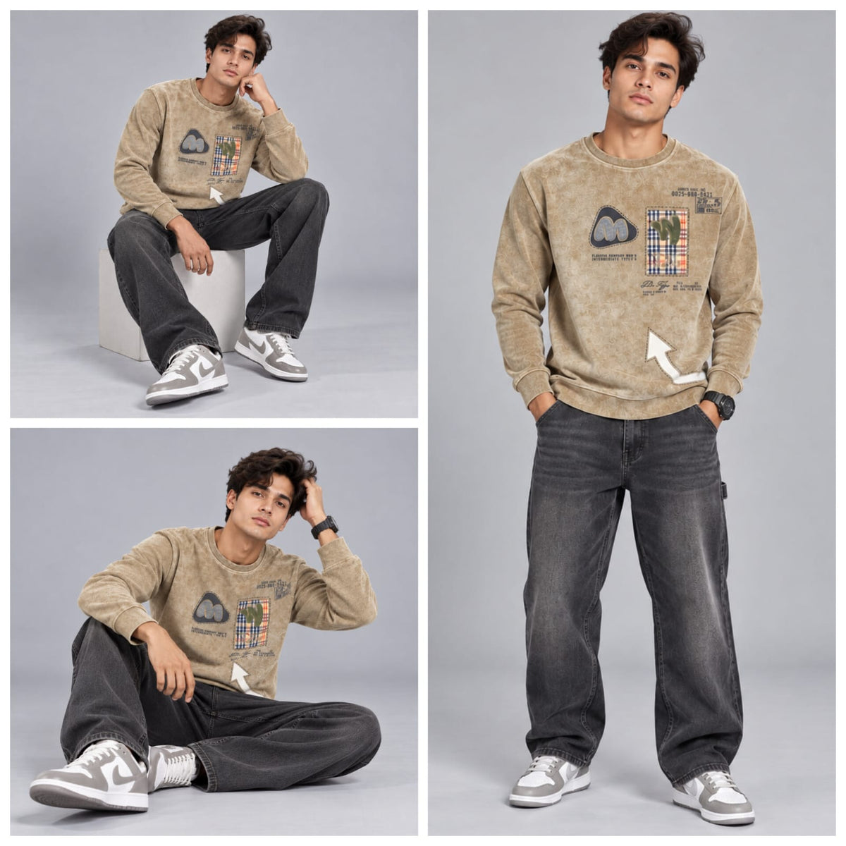 Corduroy Crafted Full Sleeve T-Shirt - BE18 men's t-shirt