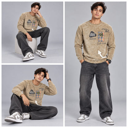 Corduroy Crafted Full Sleeve T-Shirt - BE18 men's t-shirt