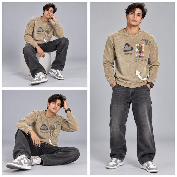 Corduroy Crafted Full Sleeve T-Shirt - BE18 men's t-shirt