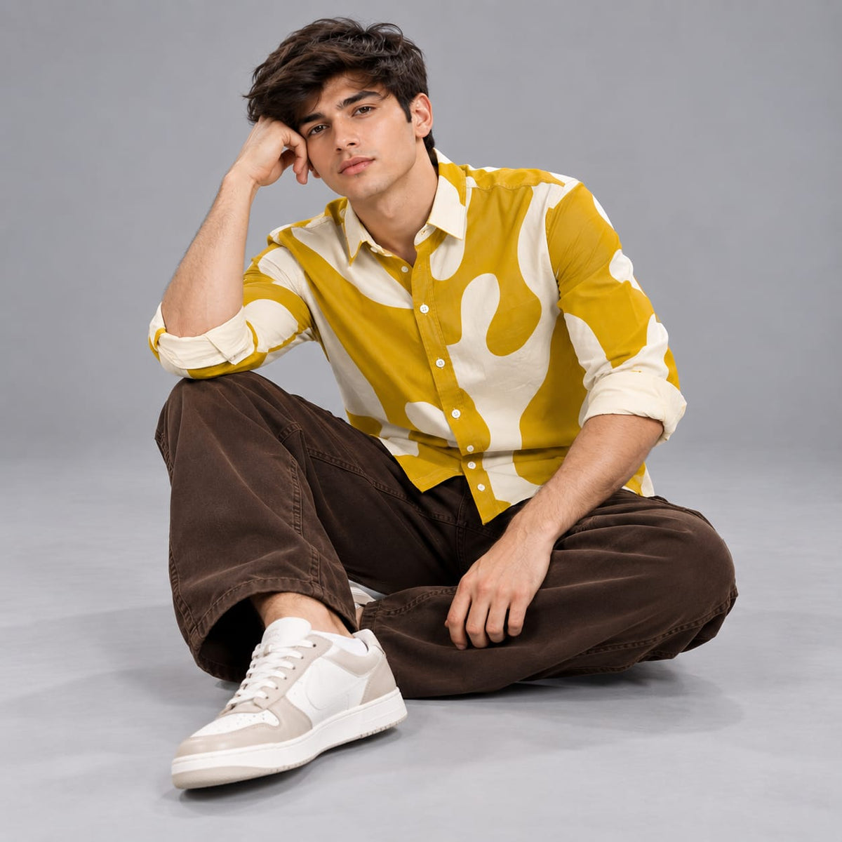 Fancy Corduroy Multi Colour Shirt - BE18 men's shirt