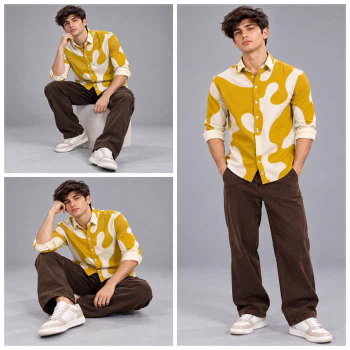 Fancy Corduroy Multi Colour Shirt - BE18 men's shirt