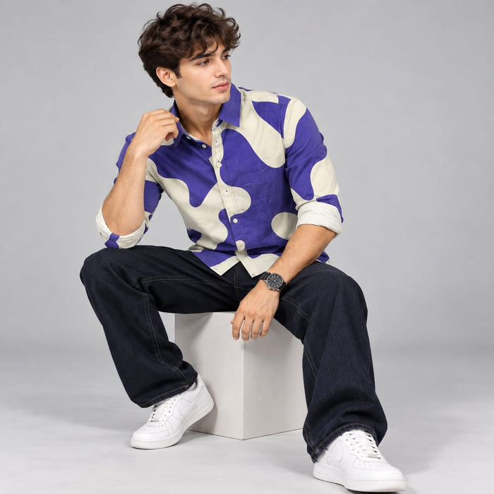 Fancy Corduroy Multi Colour Shirt - BE18 men's shirt