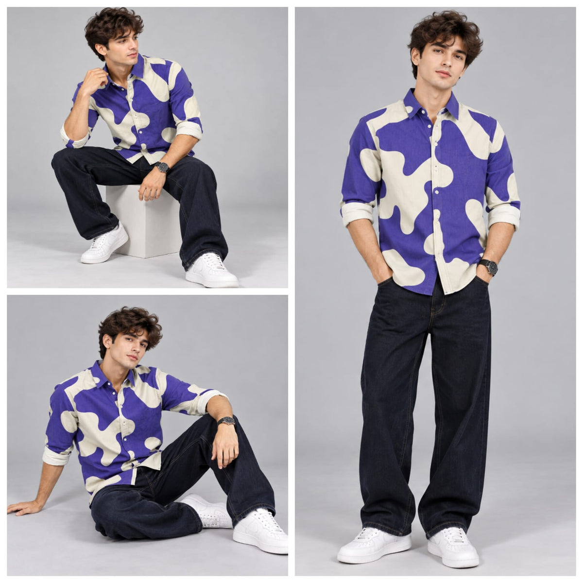 Fancy Corduroy Multi Colour Shirt - BE18 men's shirt