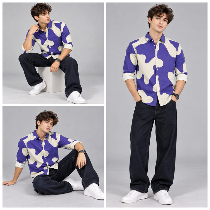 Fancy Corduroy Multi Colour Shirt - BE18 men's shirt