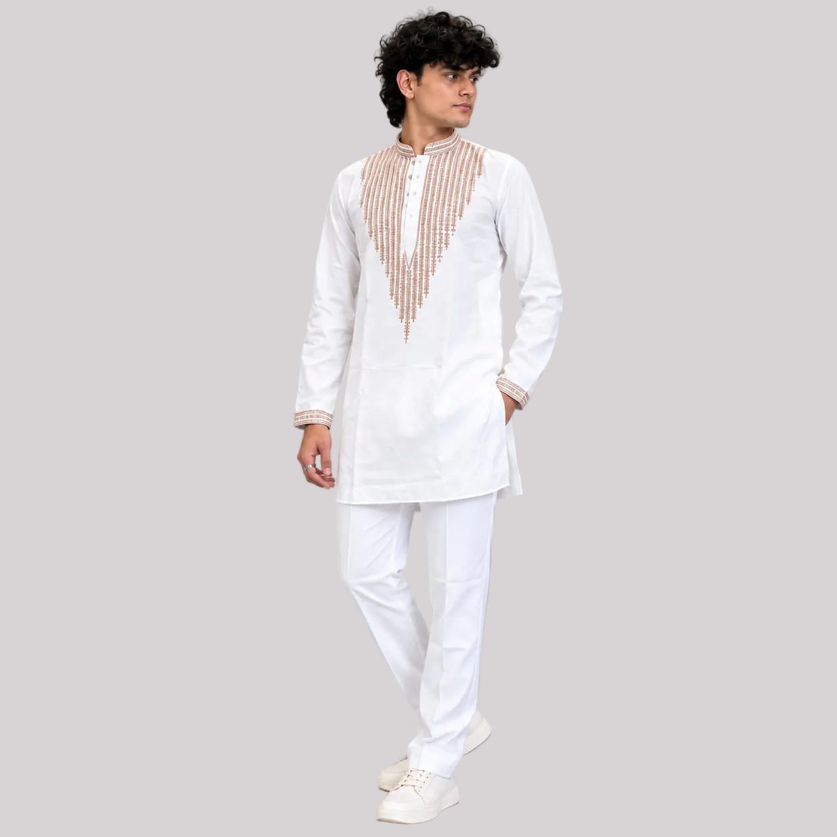 Elegant white kurta pajama