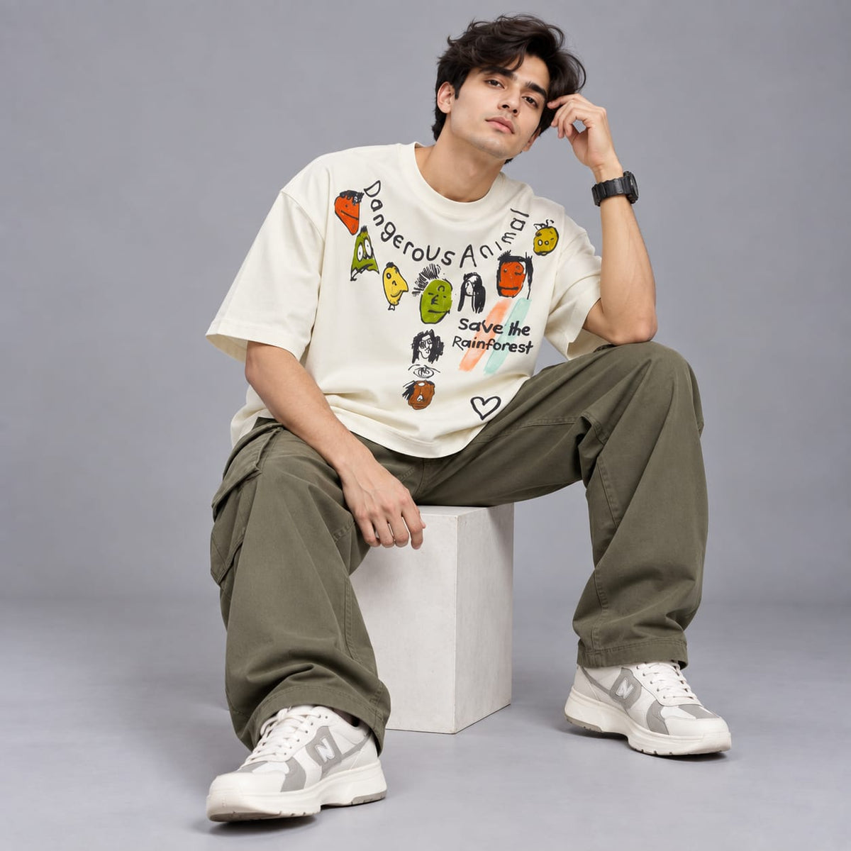 Round neck designer oversize