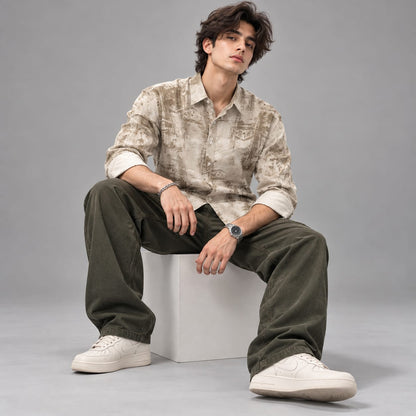 Digital print cotton shirt