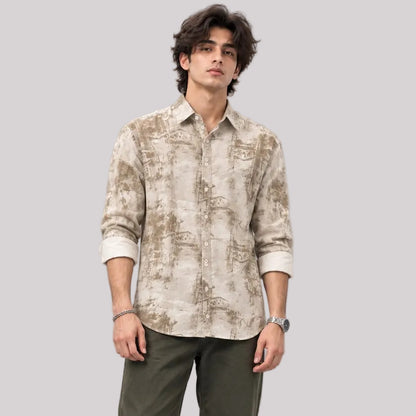 Digital print cotton shirt