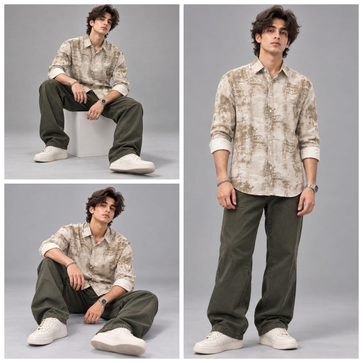 Digital print cotton shirt