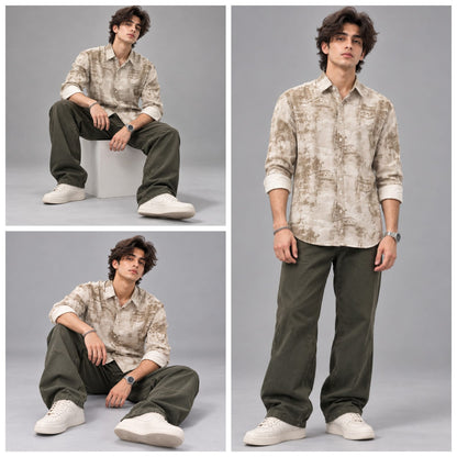 Digital print cotton shirt