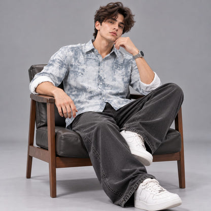 Digital print cotton shirt