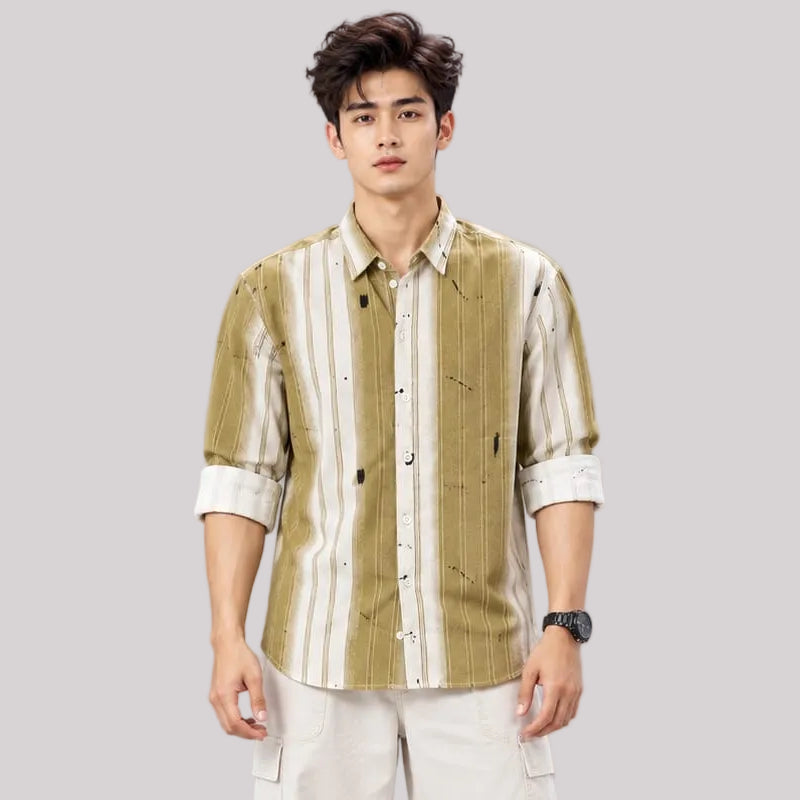 Digital print stripes shirt