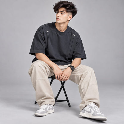 Black oversized with shoulder touch-up