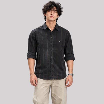 Digital print stripes shirt