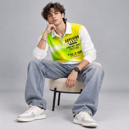 Full sleeves collar crew neck T-shirt