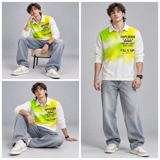 Full sleeves collar crew neck T-shirt
