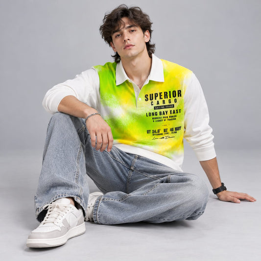 Full sleeves collar crew neck T-shirt