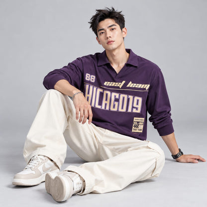 Full sleeves collar crew neck T-shirt
