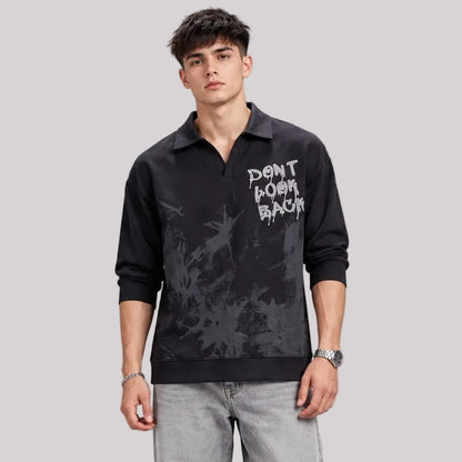 Full sleeves collar crew neck T-shirt