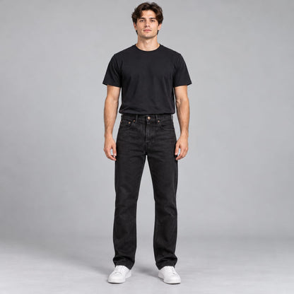 Wide leg black jeans