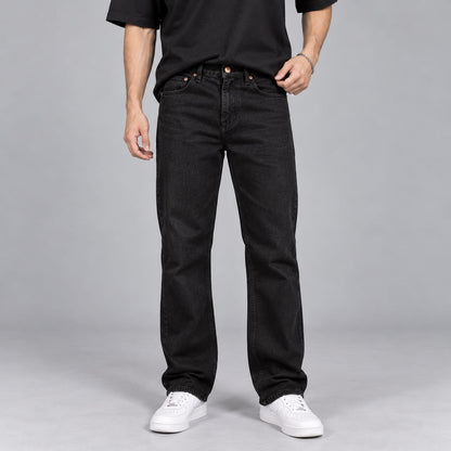 Wide leg black jeans
