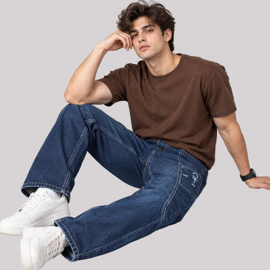 regular fit designer jeans