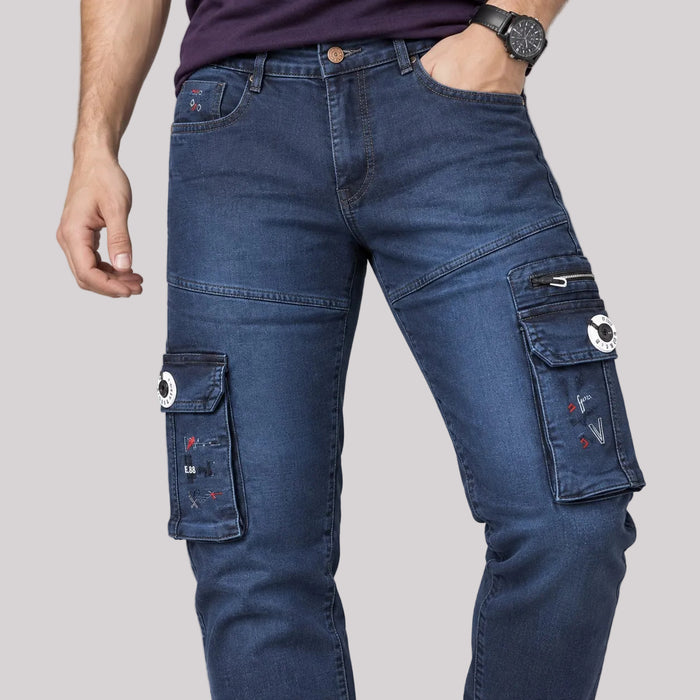Denim Cargo Jeans - BE18 men's jeans