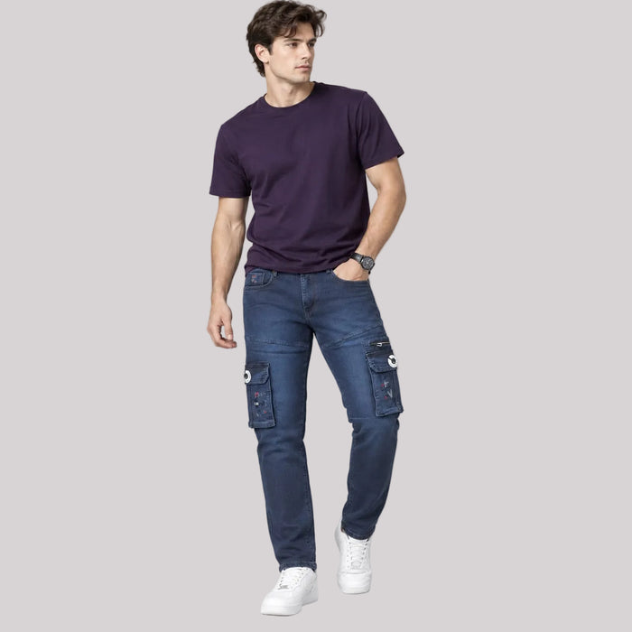 Denim Cargo Jeans - BE18 men's jeans