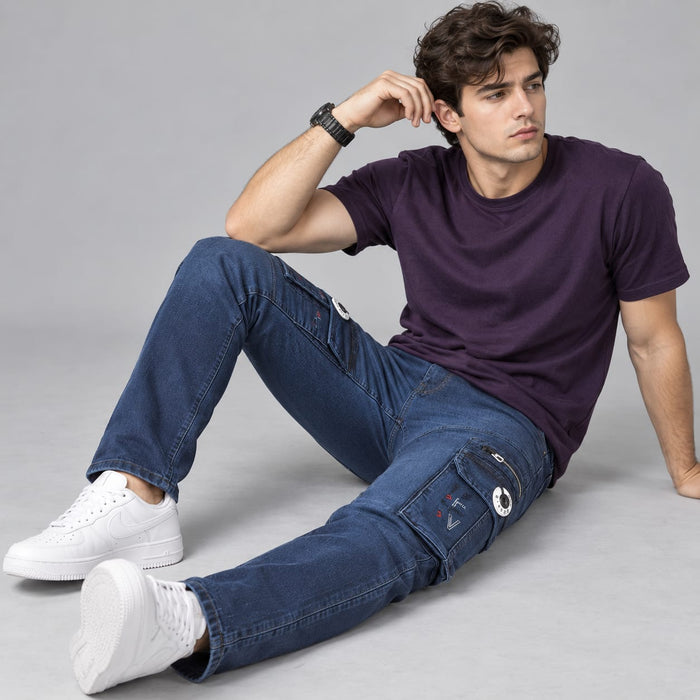 Denim Cargo Jeans - BE18 men's jeans