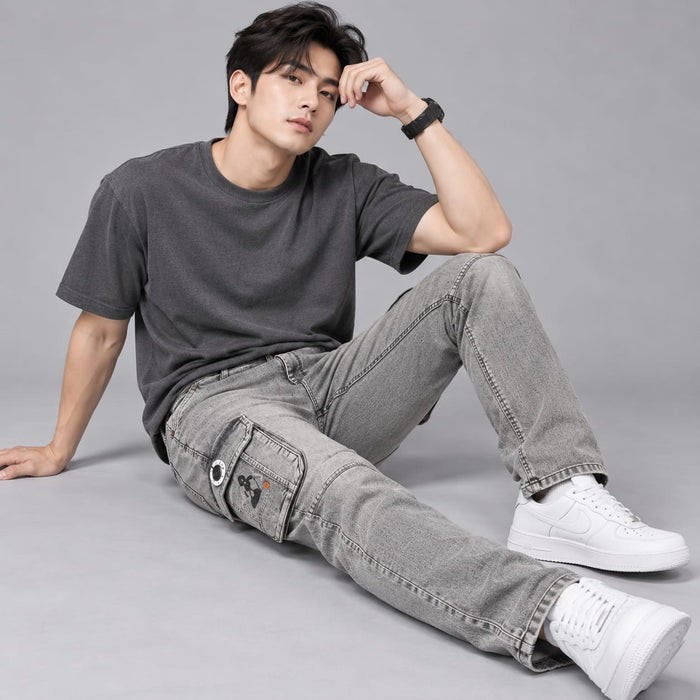 Denim Cargo Jeans - BE18 men's jeans