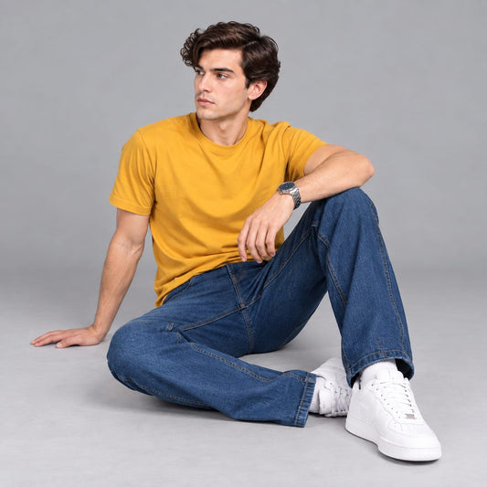 Straight fit designer jeans
