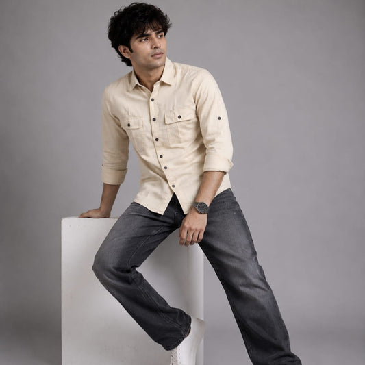 RFD brown beige shirt