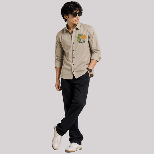 Imported lachka patch shirt