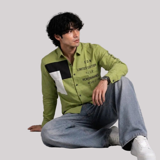 Oxford patch parrot shirt