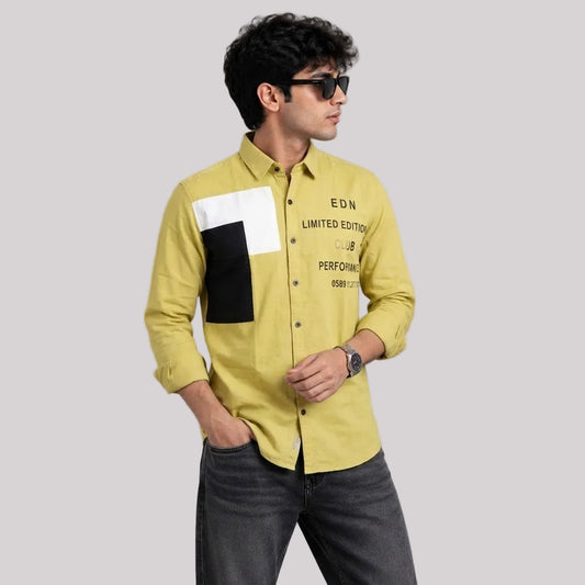 Oxford patch lemon shirt