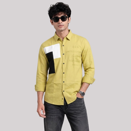 Oxford patch lemon shirt