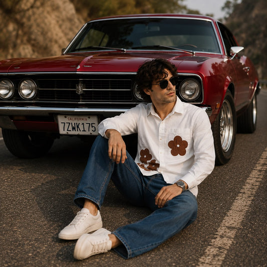 Designer cotton linen shirt