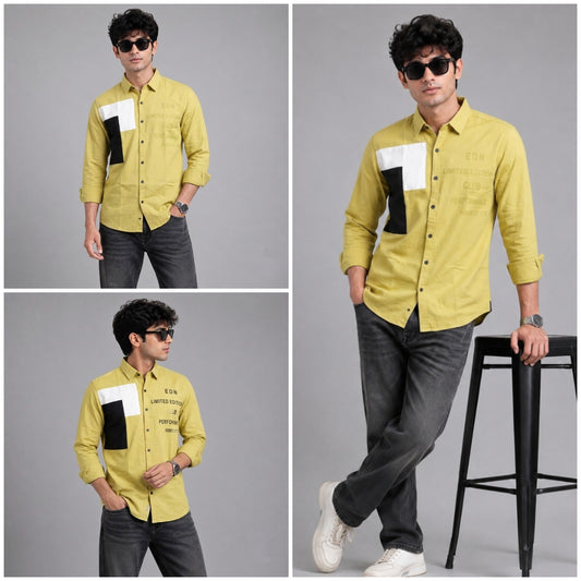 Oxford patch lemon shirt