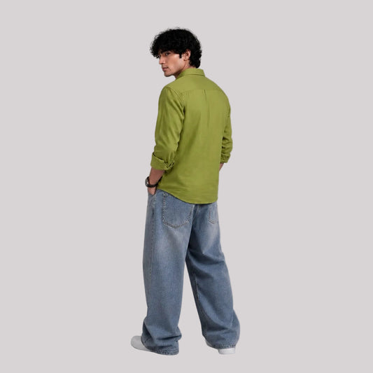 Oxford patch parrot shirt