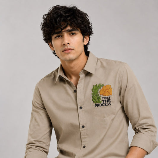 Imported lachka patch shirt